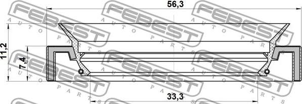 Febest 95HAY-35560711C - Уплотнительное кольцо вала, приводной вал unicars.by