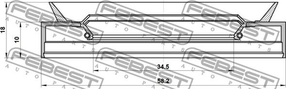 Febest 95PDS-36581018C - Уплотнительное кольцо вала, приводной вал unicars.by