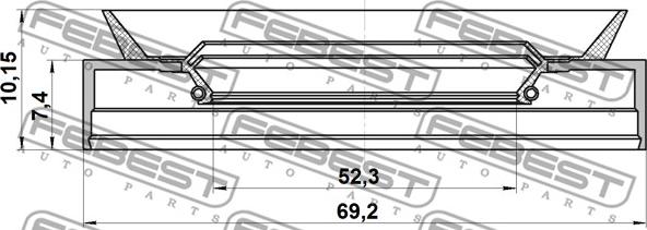 Febest 95TBS-54690710X - Уплотняющее кольцо, ступица колеса unicars.by