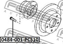 Febest 0484-001-PCS10 - Шпилька ступицы колеса unicars.by