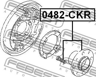 Febest 0482-CKR - Ступица колеса, поворотный кулак unicars.by