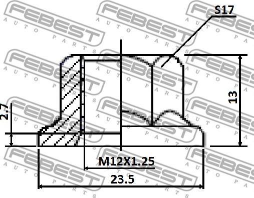 Febest 0431-004-PCS10 - Болт регулировки развала колёс unicars.by