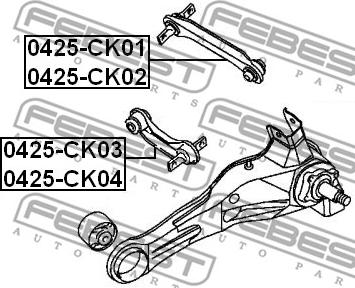 Febest 0425-CK01 - Рычаг подвески колеса unicars.by