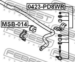 Febest 0423-PD8WR - Тяга / стойка, стабилизатор unicars.by