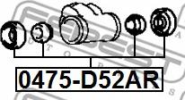 Febest 0475-D52AR - Ремкомплект, колесный тормозной цилиндр unicars.by