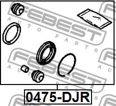 Febest 0475-DJR - Ремкомплект, тормозной суппорт unicars.by