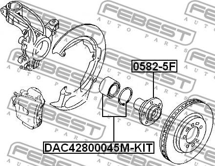 Febest DAC42800045M-KIT - Подшипник ступицы колеса unicars.by