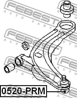 Febest 0520-PRM - Шаровая опора, несущий / направляющий шарнир unicars.by