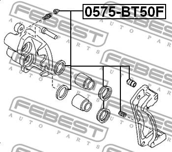 Febest 0575-BT50F - Ремкомплект, тормозной суппорт unicars.by