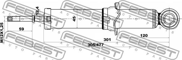 Febest 01658183R - Амортизатор unicars.by