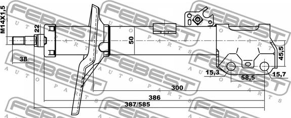 Febest 01664959FR - Амортизатор unicars.by