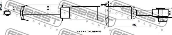 Febest 01110-013F - Амортизатор unicars.by