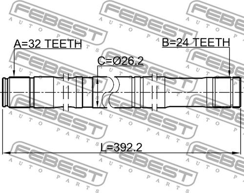 Febest 0112-CDT220RH - Приводной вал unicars.by