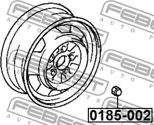 Febest 0185-002 - Гайка крепления колеса unicars.by