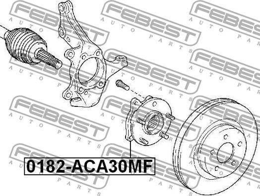 Febest 0182-ACA30MF - Ступица колеса, поворотный кулак unicars.by