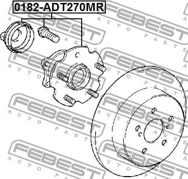 Febest 0182-ADT270MR - Ступица колеса, поворотный кулак unicars.by