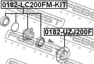 Febest 0182-LC200FM-KIT - Ступица колеса, поворотный кулак unicars.by