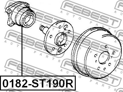 Febest 0182-ST190R - Ступица колеса, поворотный кулак unicars.by