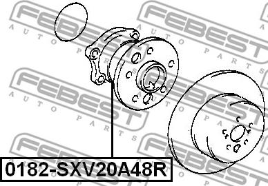 Febest 0182-SXV20A48R - Ступица колеса, поворотный кулак unicars.by