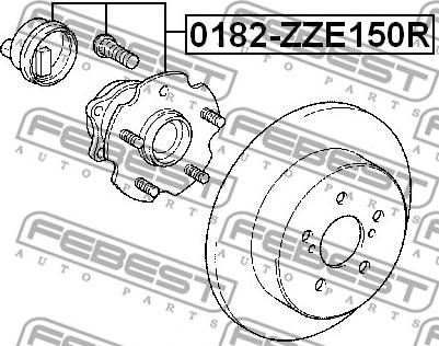 Febest 0182-ZZE150R - Ступица колеса, поворотный кулак unicars.by