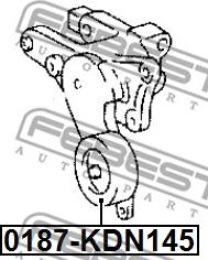 Febest 0187-KDN145 - Ролик, поликлиновый ремень unicars.by