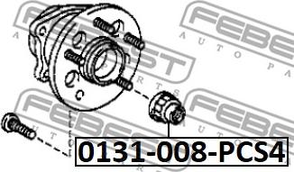 Febest 0131-008-PCS4 - Чаша холостого хода, балка моста unicars.by