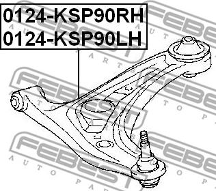 Febest 0124-KSP90LH - Рычаг подвески колеса unicars.by