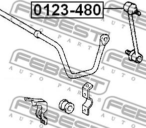 Febest 0123-480 - Тяга / стойка, стабилизатор unicars.by