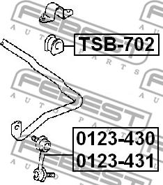 Febest 0123-431 - Тяга / стойка, стабилизатор unicars.by