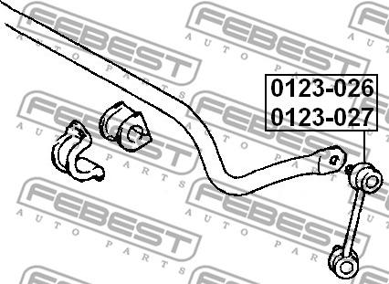 Febest 0123-027 - Тяга / стойка, стабилизатор unicars.by