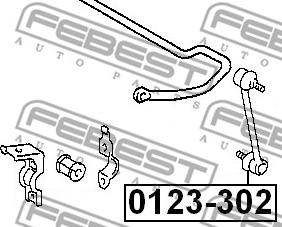 Febest 0123-302 - Тяга / стойка, стабилизатор unicars.by