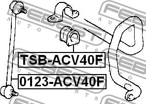 Febest 0123-ACV40F - Тяга / стойка, стабилизатор unicars.by