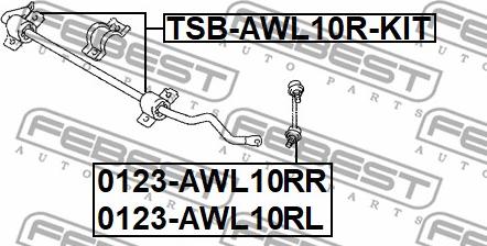 Febest 0123-AWL10RR - Тяга / стойка, стабилизатор unicars.by