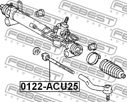 Febest 0122-ACU25 - Осевой шарнир, рулевая тяга unicars.by