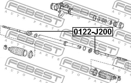 Febest 0122-J200 - Осевой шарнир, рулевая тяга unicars.by