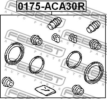 Febest 0175-ACA30R - Ремкомплект, тормозной суппорт unicars.by