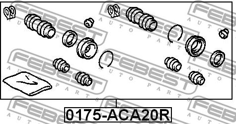 Febest 0175-ACA20R - Ремкомплект, тормозной суппорт unicars.by