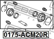 Febest 0175-ACM20R - Ремкомплект, тормозной суппорт unicars.by