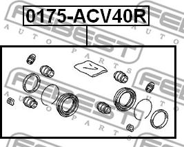 Febest 0175-ACV40R - Ремкомплект, тормозной суппорт unicars.by