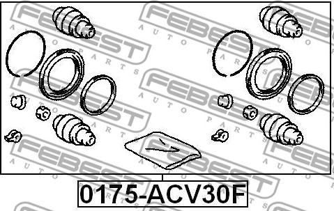 Febest 0175-ACV30F - Ремкомплект, тормозной суппорт unicars.by