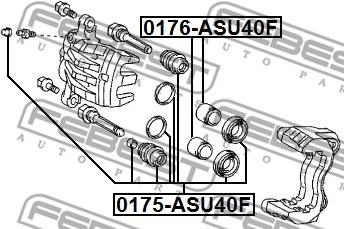 Febest 0175-ASU40F - Ремкомплект, тормозной суппорт unicars.by