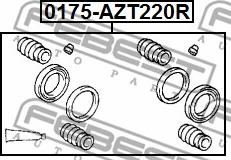 Febest 0175-AZT220R - Ремкомплект, тормозной суппорт unicars.by