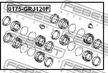 Febest 0175-GRJ120F - Ремкомплект, тормозной суппорт unicars.by