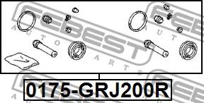 Febest 0175-GRJ200R - Ремкомплект, тормозной суппорт unicars.by