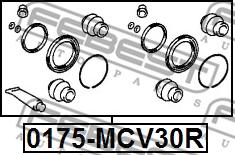 Febest 0175-MCV30R - Ремкомплект, тормозной суппорт unicars.by