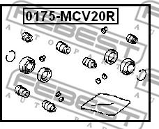 Febest 0175-MCV20R - Ремкомплект, тормозной суппорт unicars.by