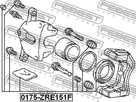 Febest 0175-ZRE151F - Ремкомплект, тормозной суппорт unicars.by