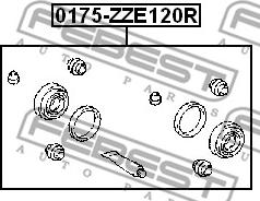 Febest 0175-ZZE120R - Ремкомплект, тормозной суппорт unicars.by