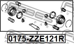 Febest 0175-ZZE121R - Ремкомплект, тормозной суппорт unicars.by