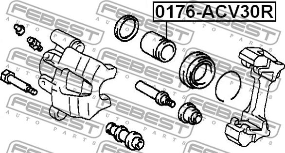 Febest 0176-ACV30R - Поршень, корпус скобы тормоза unicars.by